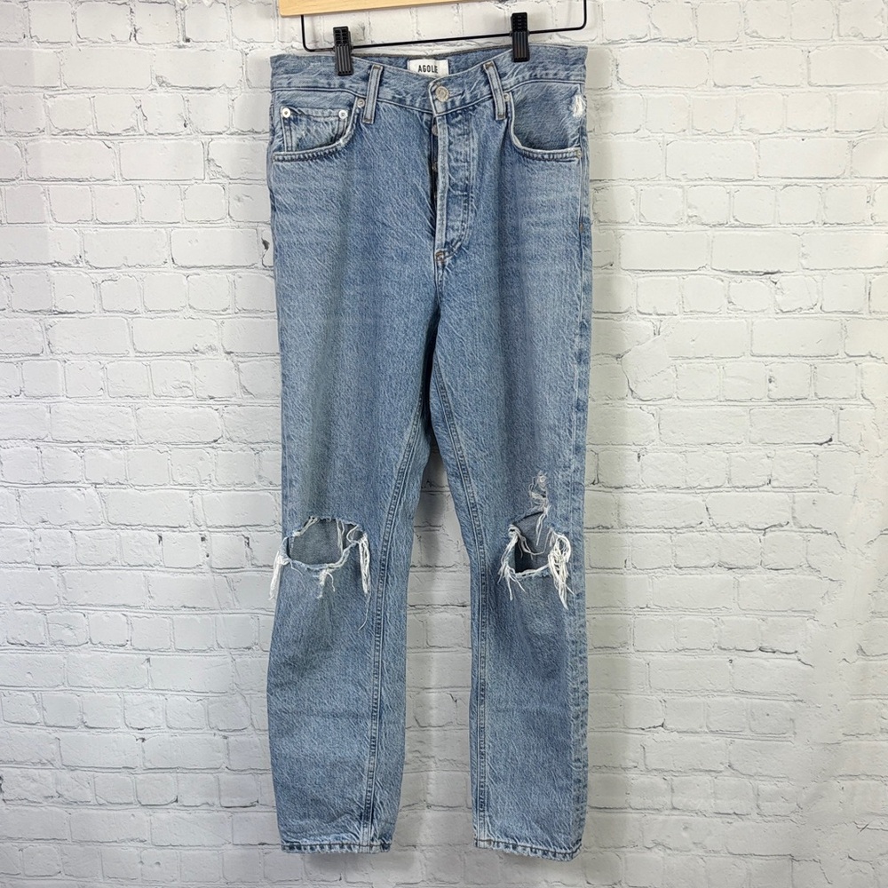 AGOLDE Jamie A05E-1139 Distressed Button Fly Jeans size 26